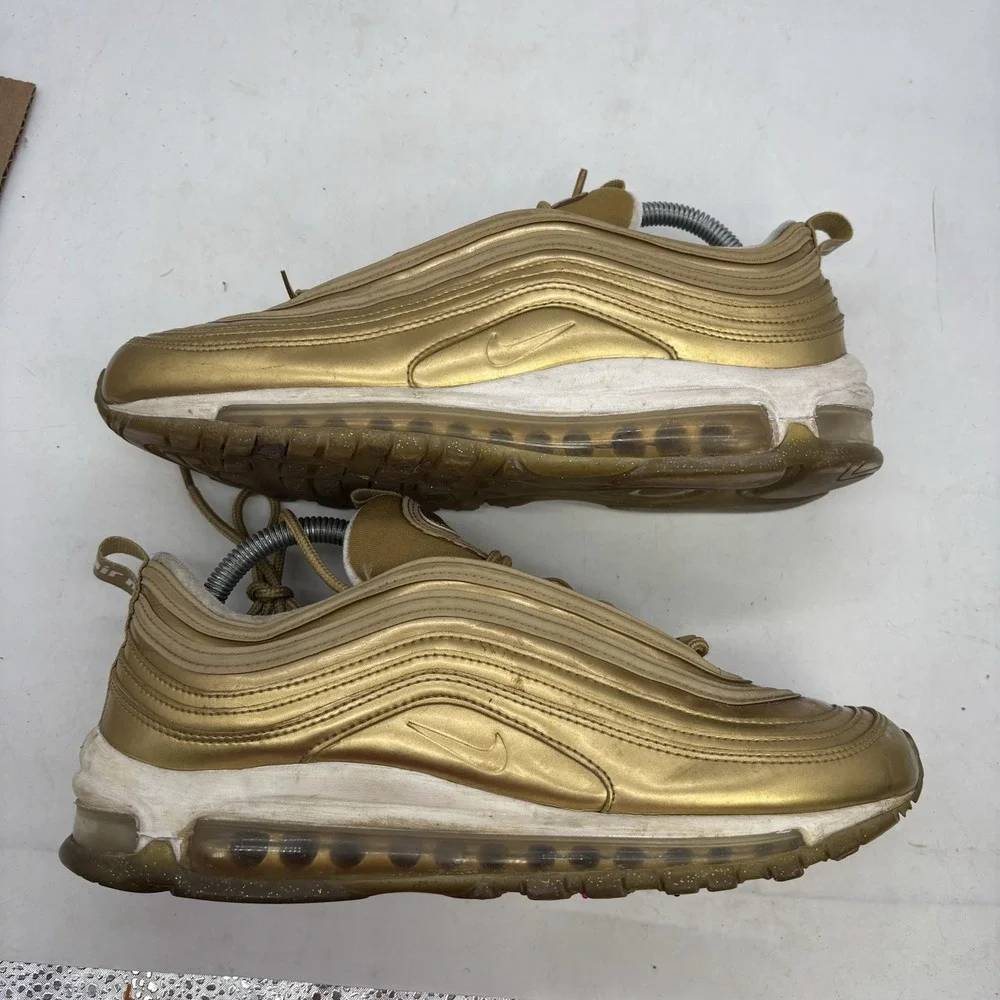 Nike Air Max 97 OG QS Metallic Gold 2017 Womens 10 Lace Up y2k 884421700
